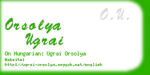 orsolya ugrai business card